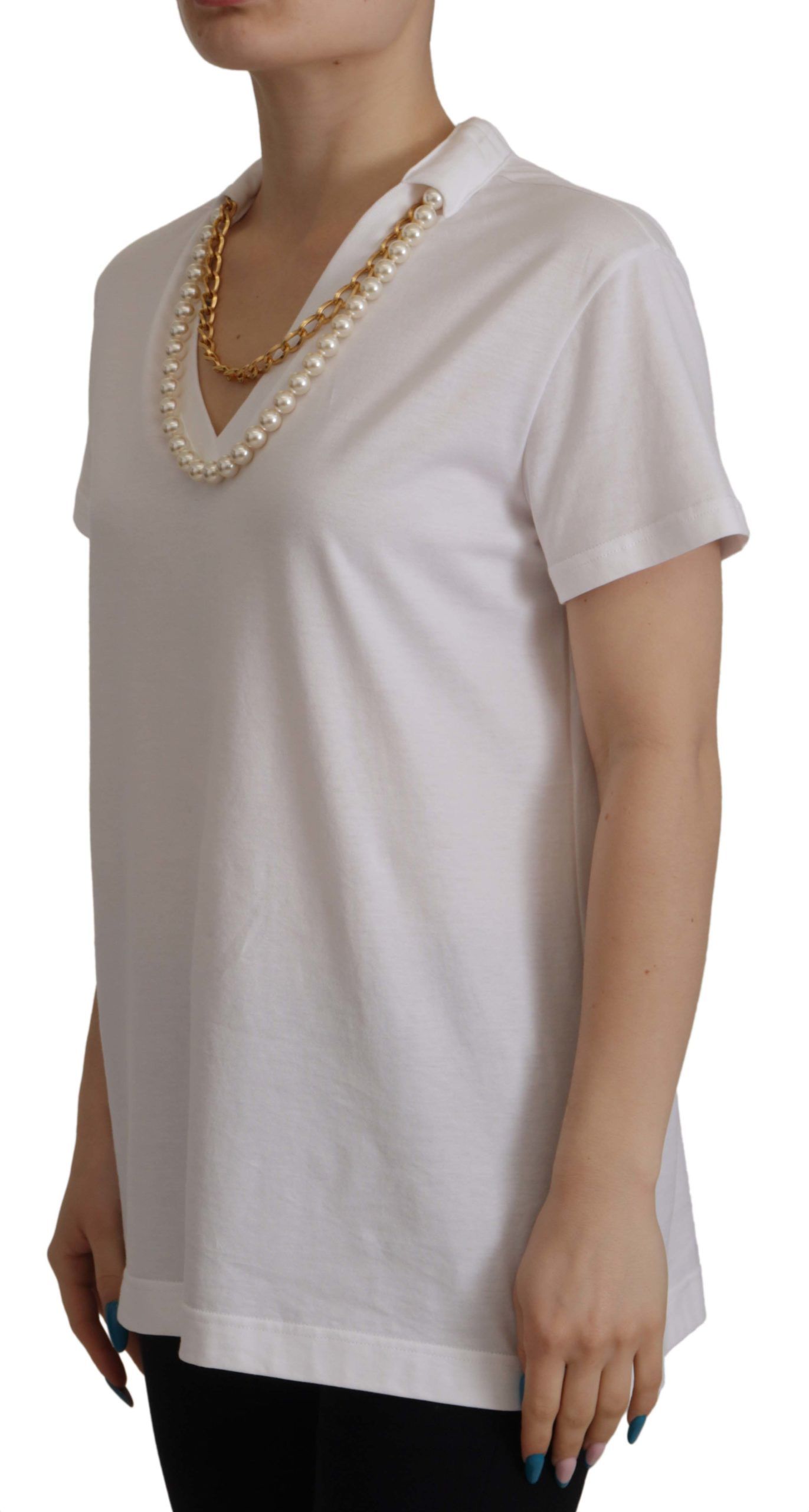 Dolce & Gabbana Superbe t-shirt à col en V orné du logo