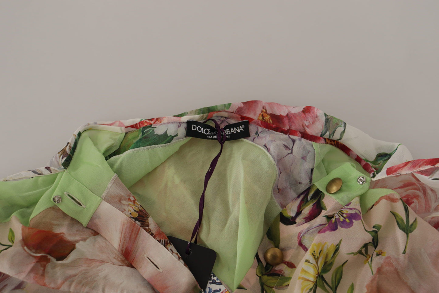 Chemisier élégant en soie à patchwork floral Dolce & Gabbana