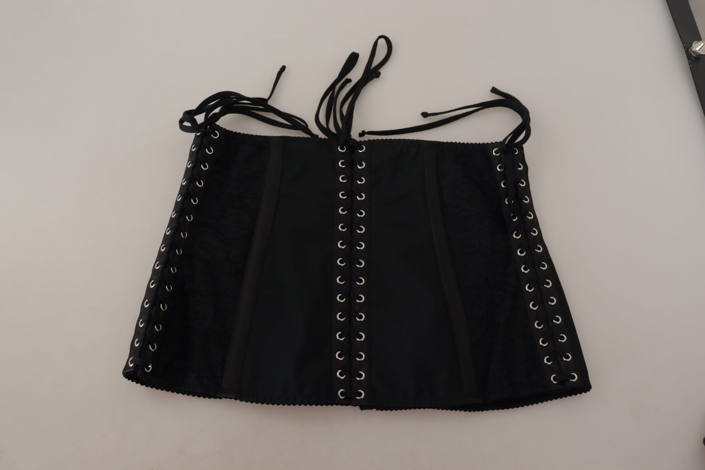 Dolce & Gabbana Élégant haut corset noir à bretelles