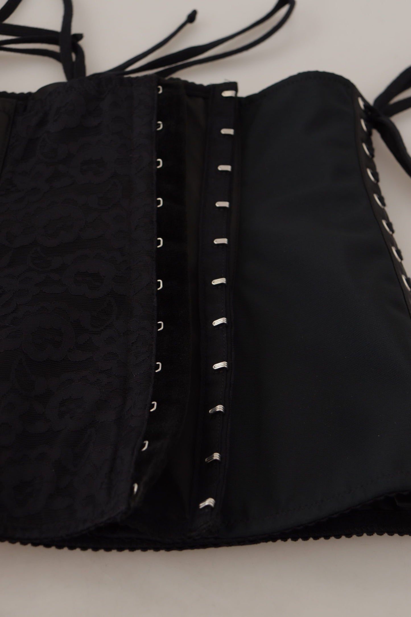 Dolce & Gabbana Élégant haut corset noir à bretelles