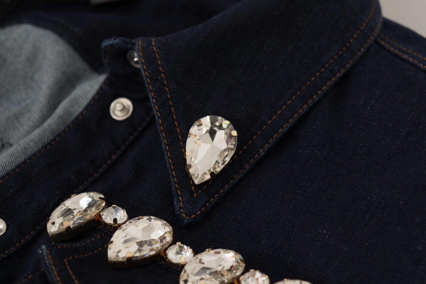 Veste en jean élégante ornée de cristaux Dolce & Gabbana