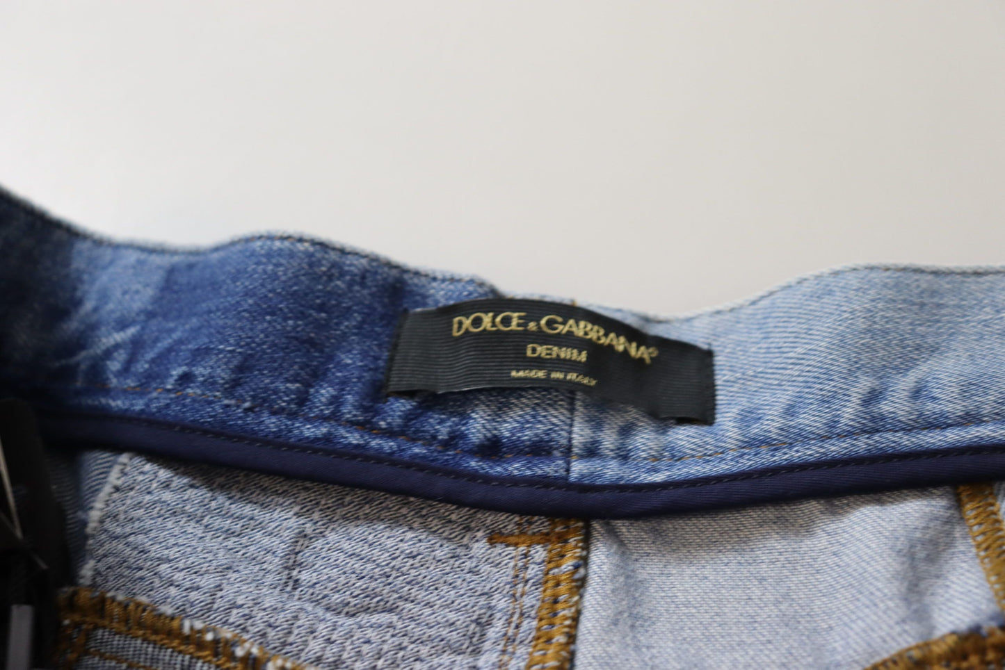 Dolce & Gabbana Multicolor Patchwork High Waist Denim Jeans by Dolce & Gabbana