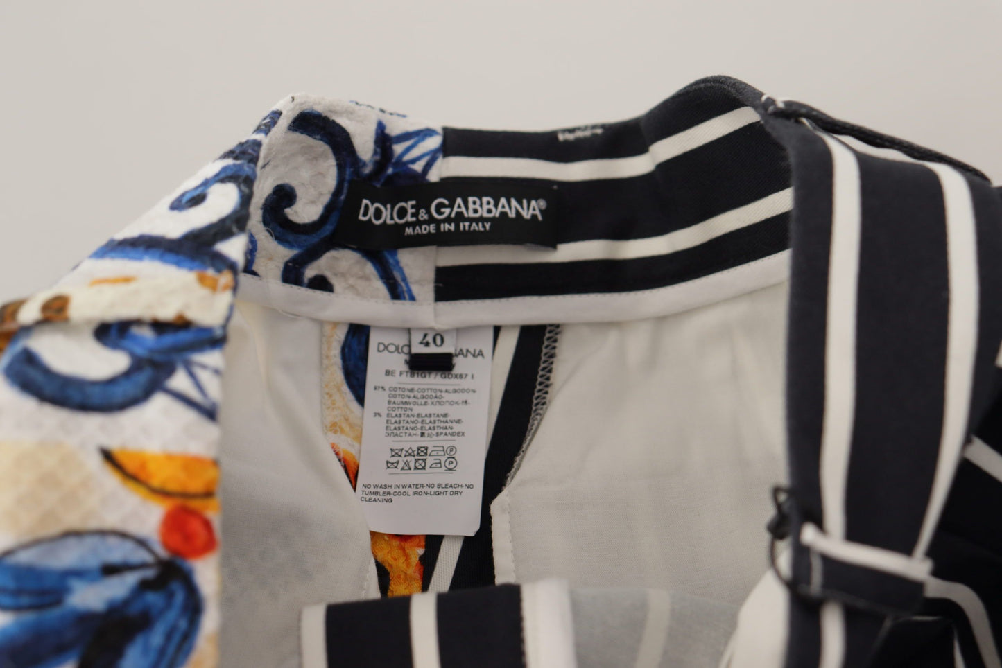 Bermuda taille haute en majolique Dolce & Gabbana