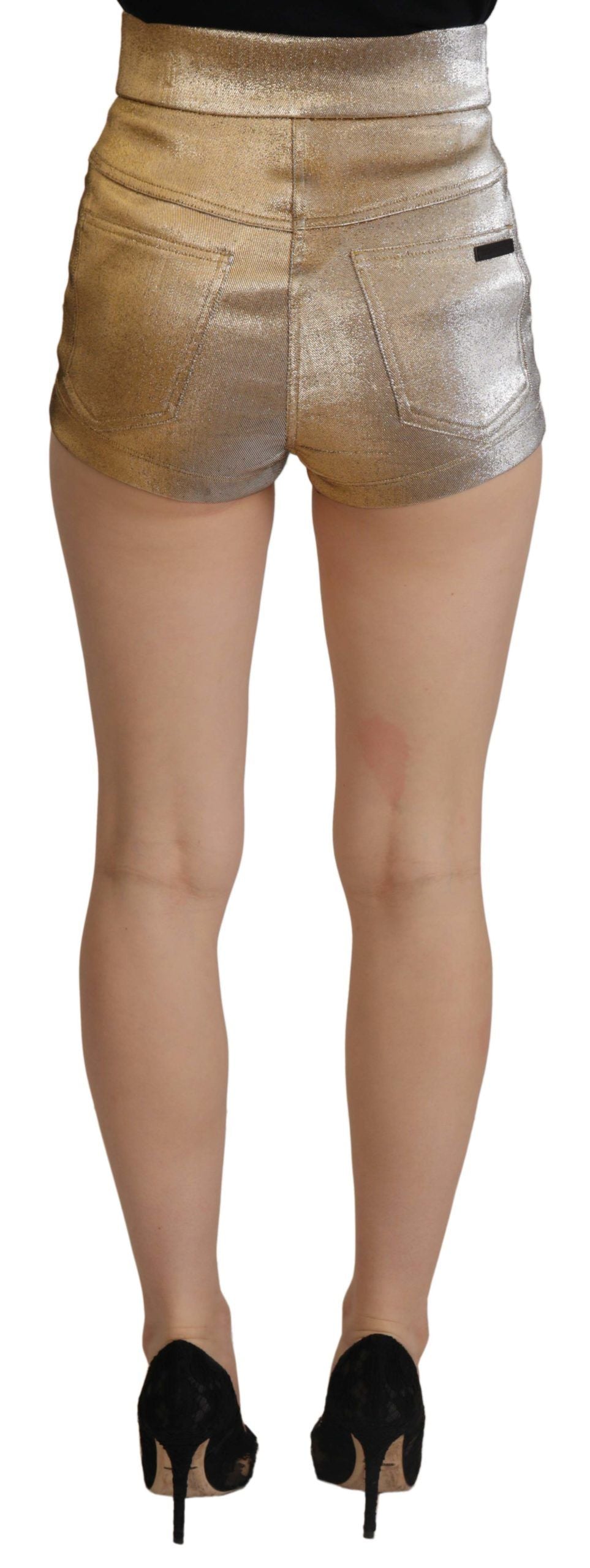Short taille haute doré Dolce & Gabbana