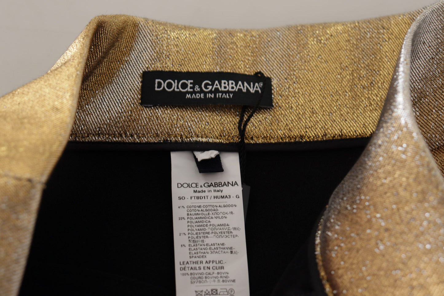 Short taille haute doré Dolce & Gabbana