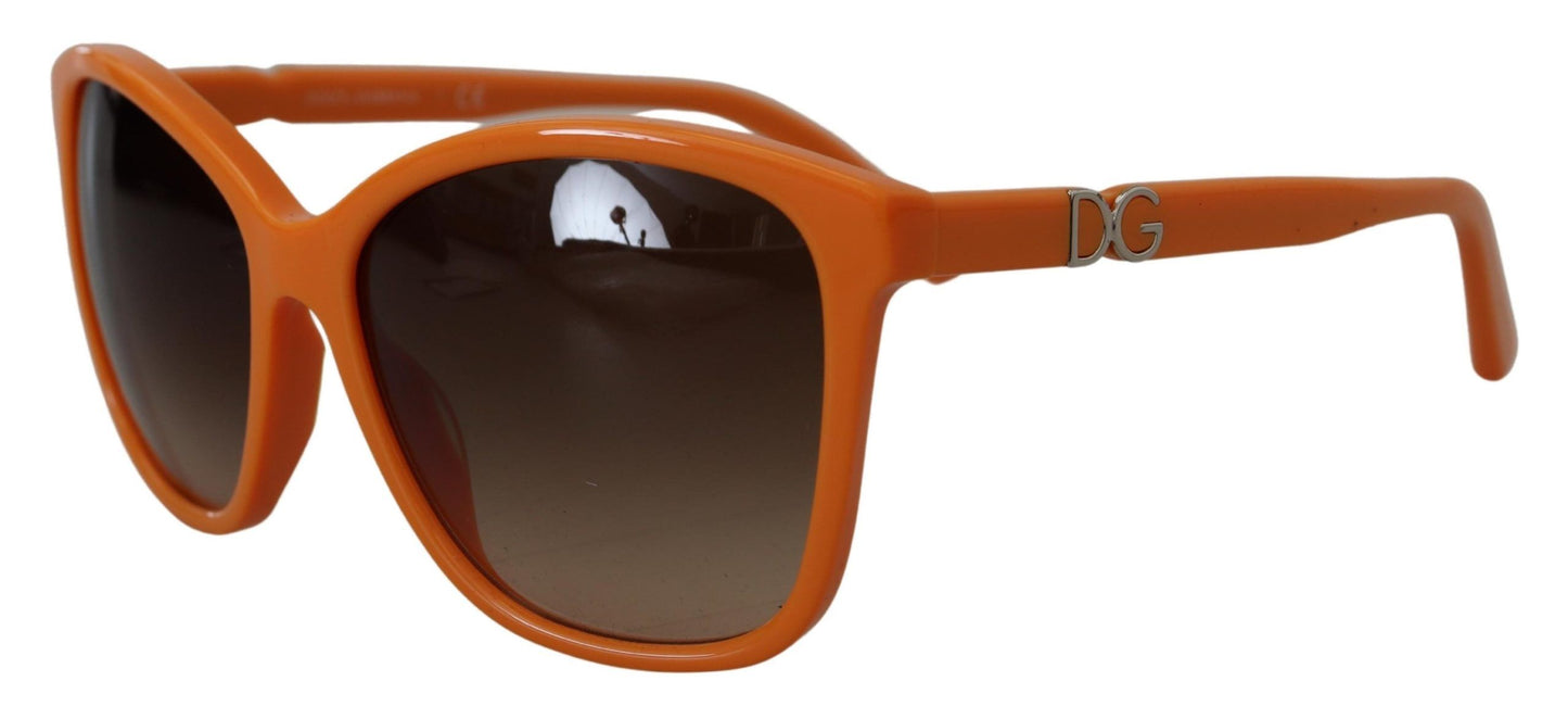 Lunettes de soleil rondes orange chic Dolce & Gabbana pour femme