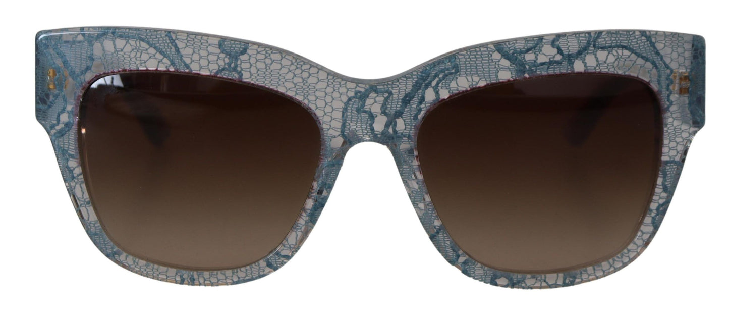 Lunettes de soleil élégantes à dégradé et bordures en dentelle Dolce & Gabbana