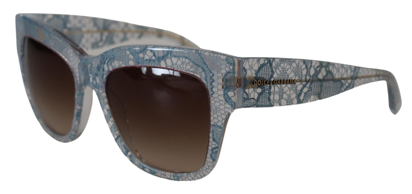Lunettes de soleil élégantes à dégradé et bordures en dentelle Dolce & Gabbana