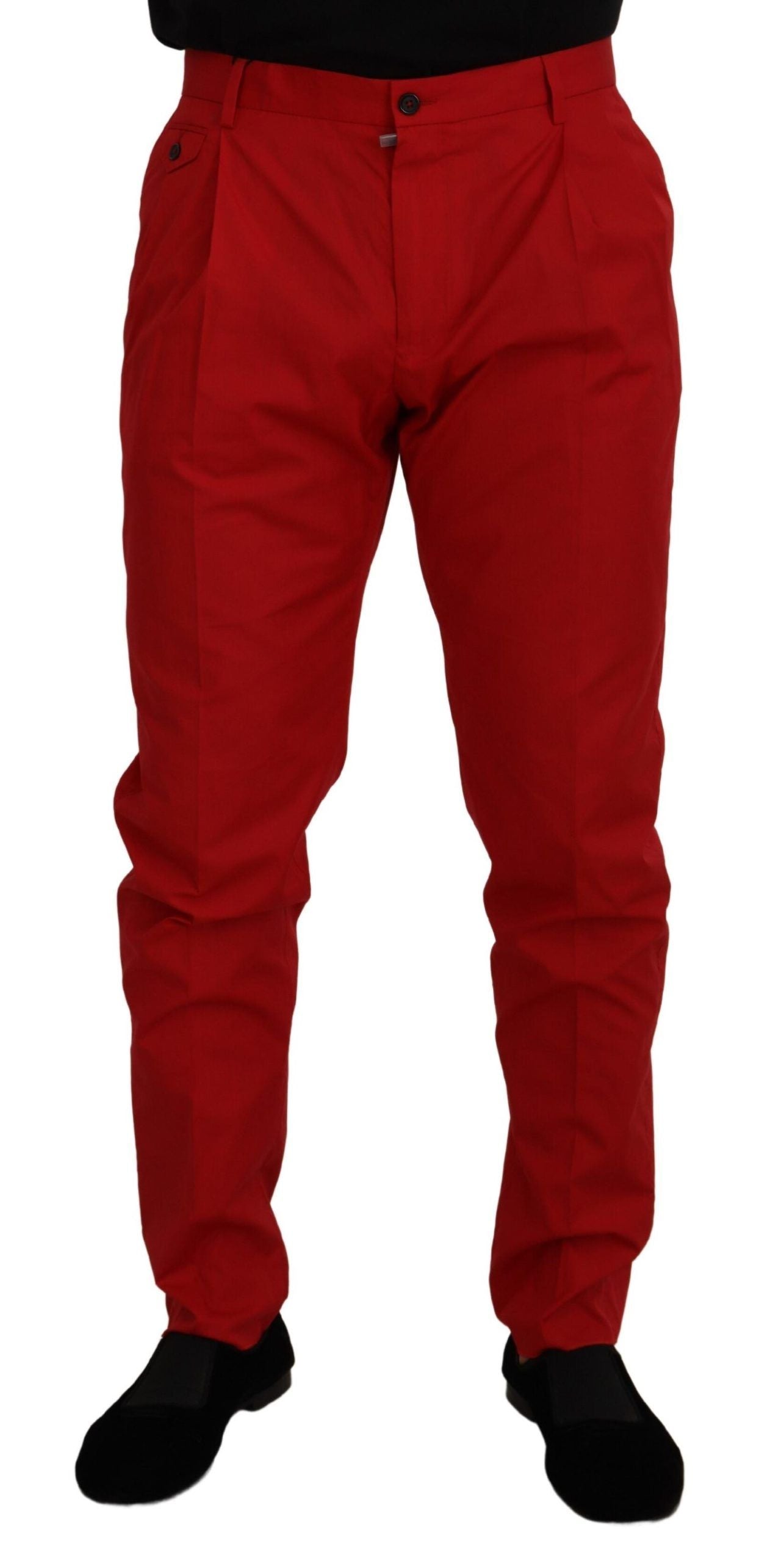 Pantalon chino slim élégant Dolce & Gabbana couleur cramoisi