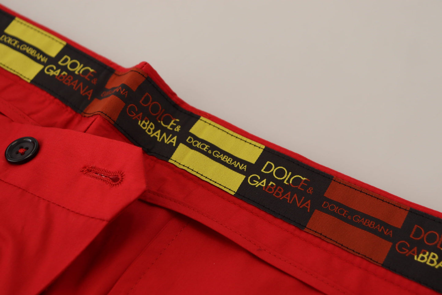 Pantalon chino slim élégant Dolce & Gabbana couleur cramoisi