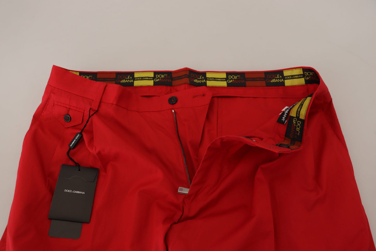 Pantalon chino slim élégant Dolce & Gabbana couleur cramoisi