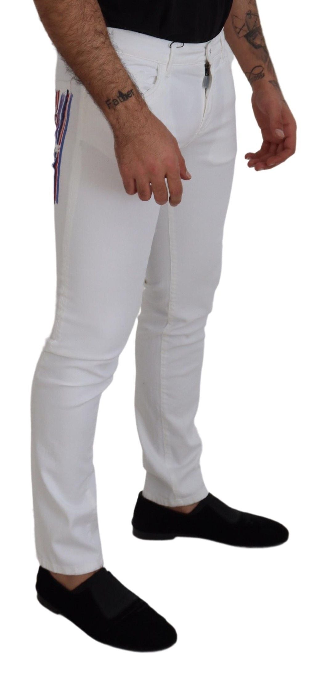Jean skinny slim blanc élégant Dolce & Gabbana