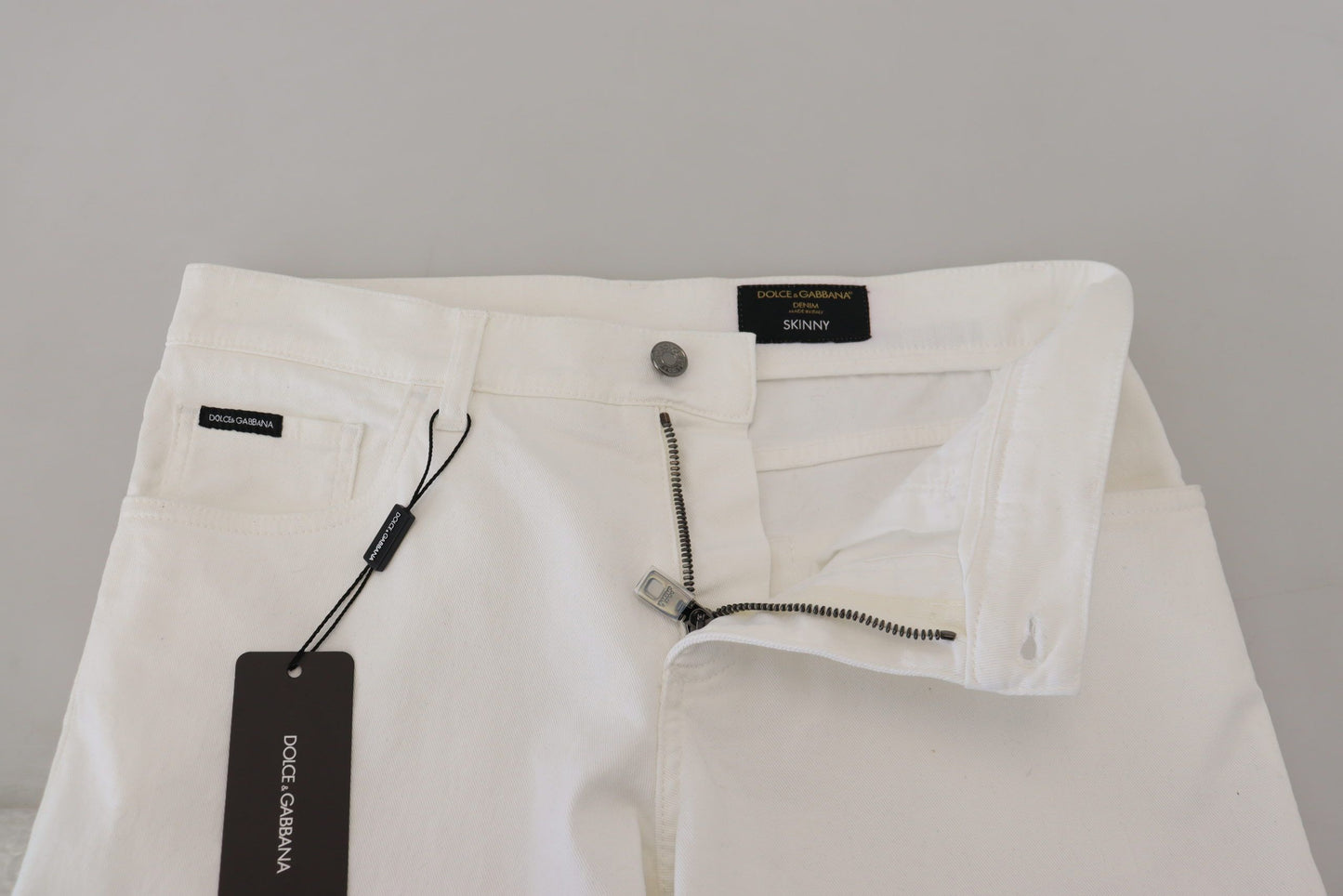 Jean skinny slim blanc élégant Dolce & Gabbana