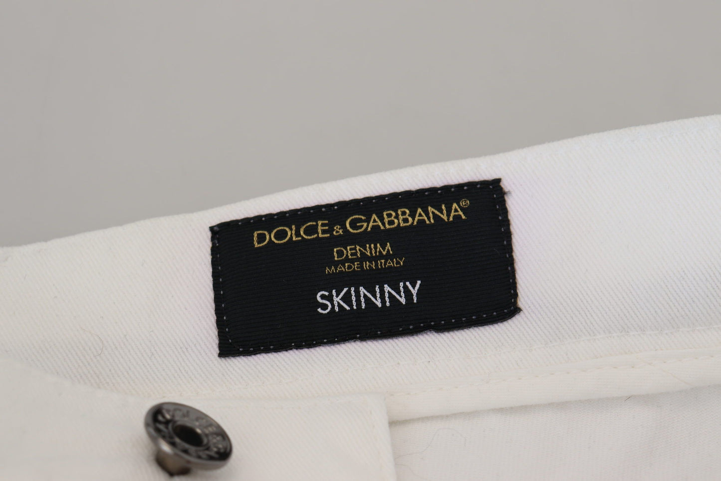 Jean skinny slim blanc élégant Dolce & Gabbana
