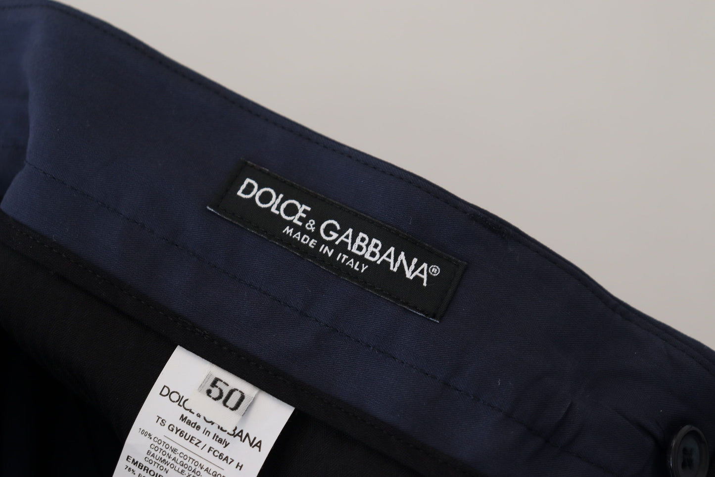 Pantalon chino slim Dolce & Gabbana Chic en bleu