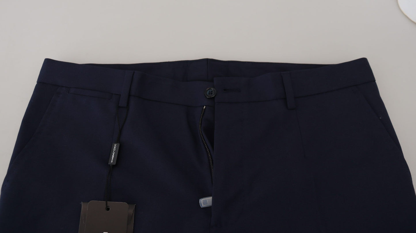 Pantalon de costume bleu élégant coupe slim Dolce & Gabbana