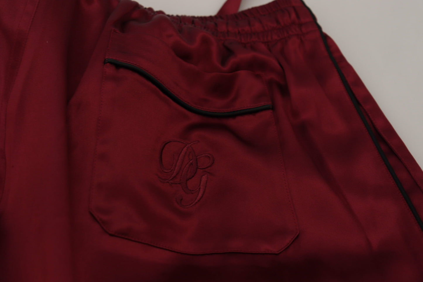 Pantalon de détente en soie Dolce & Gabbana bordeaux