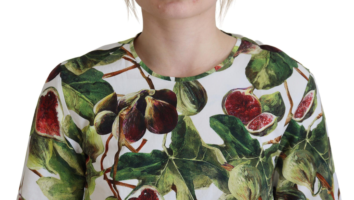 Haut en coton imprimé figues multicolores chic Dolce & Gabbana
