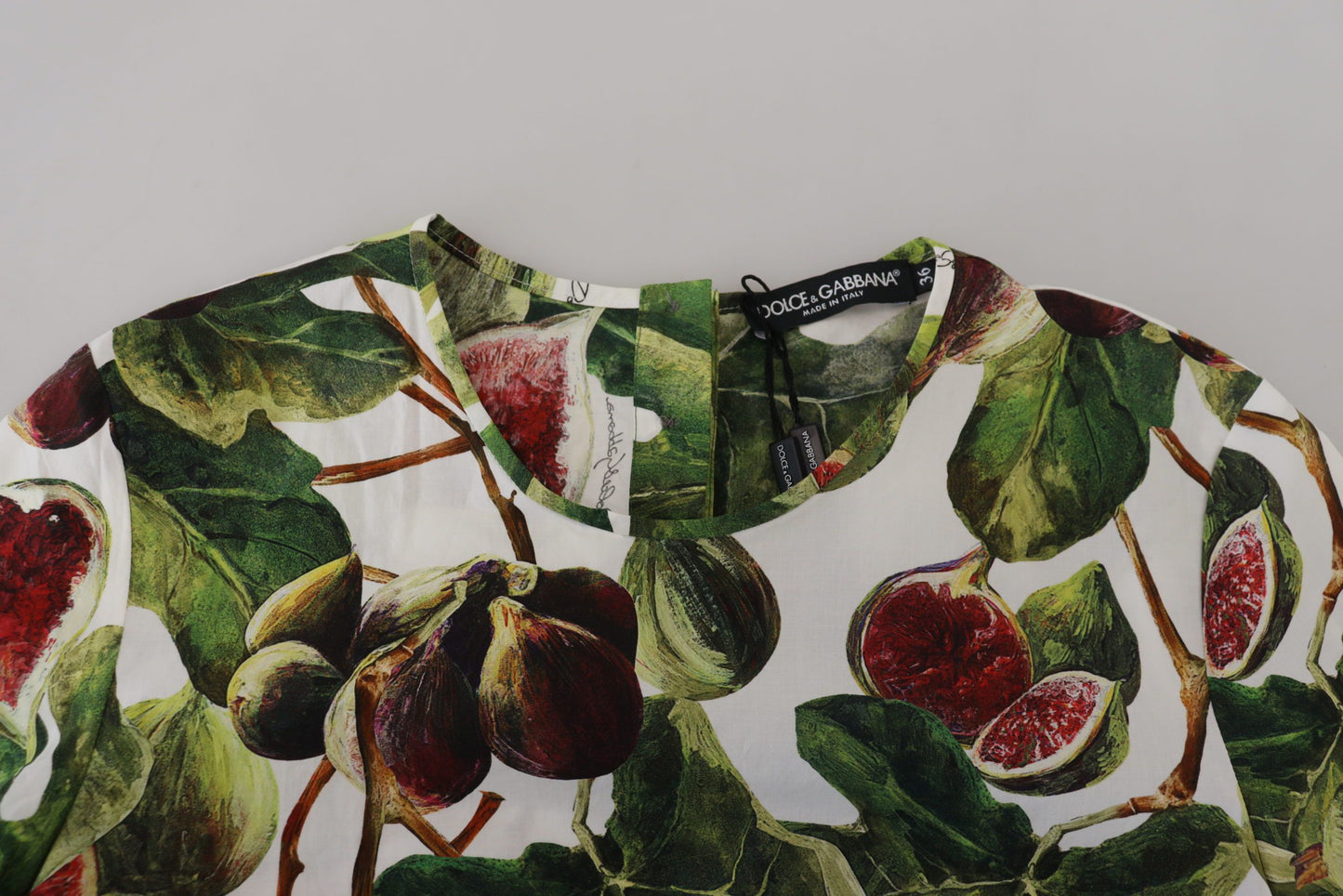 Haut en coton imprimé figues multicolores chic Dolce & Gabbana