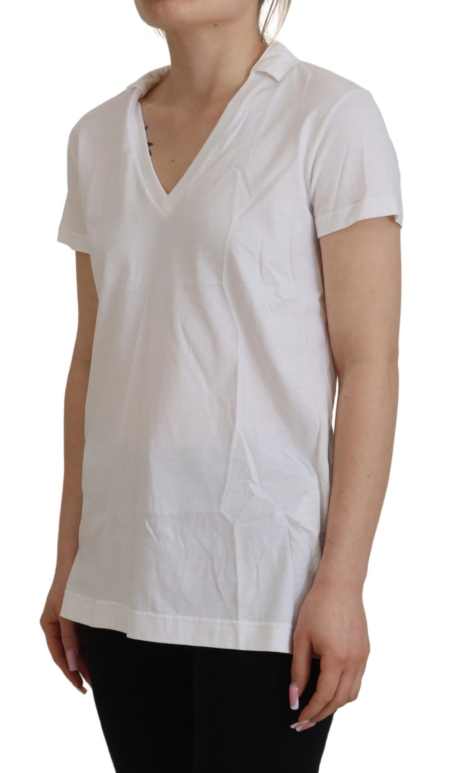 T-shirt élégant en coton blanc Dolce & Gabbana