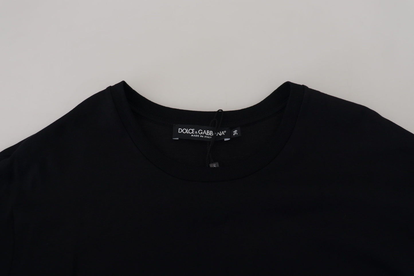T-shirt à manches courtes en coton noir élégant Dolce & Gabbana