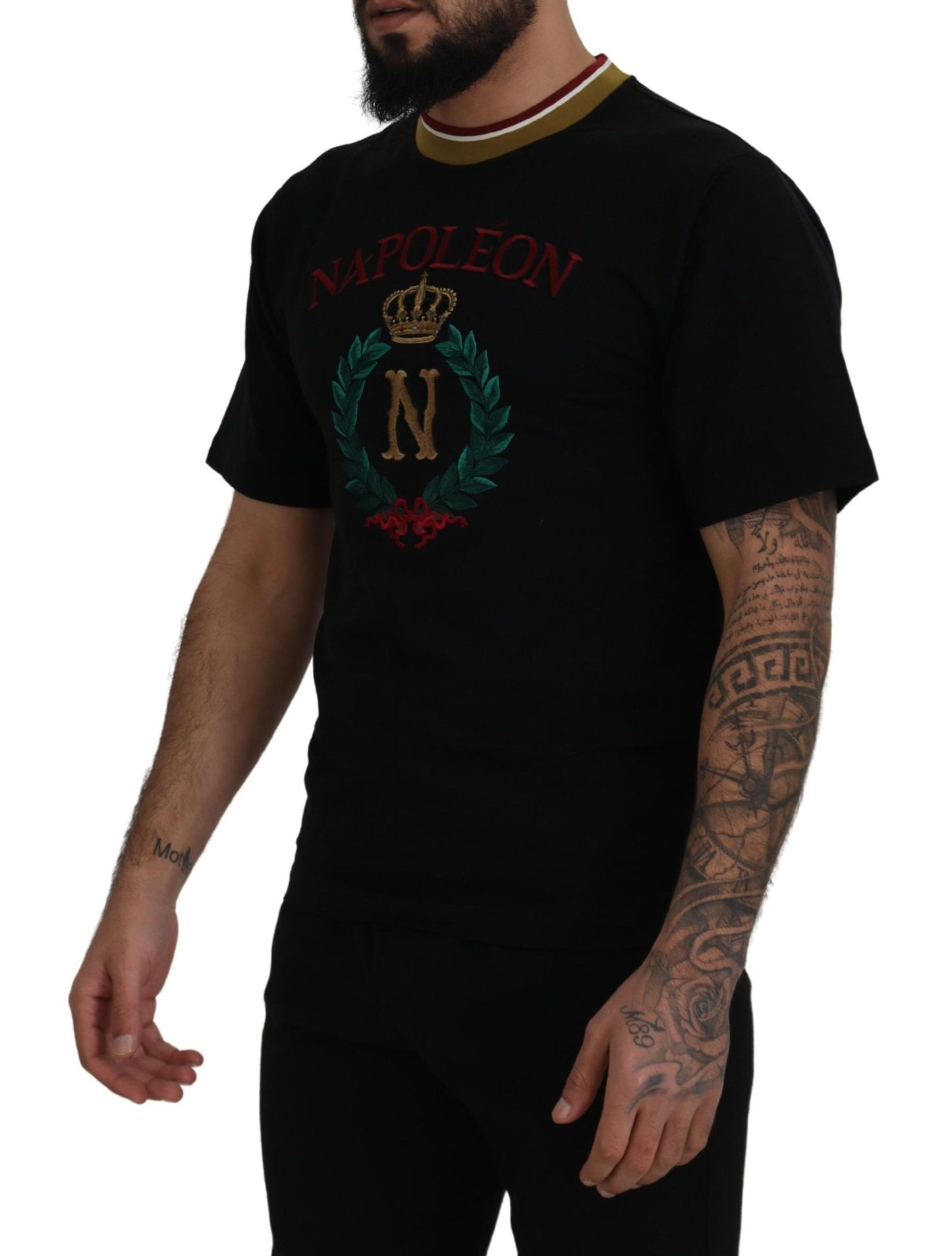 T-shirt ras du cou en coton noir emblématique Dolce & Gabbana