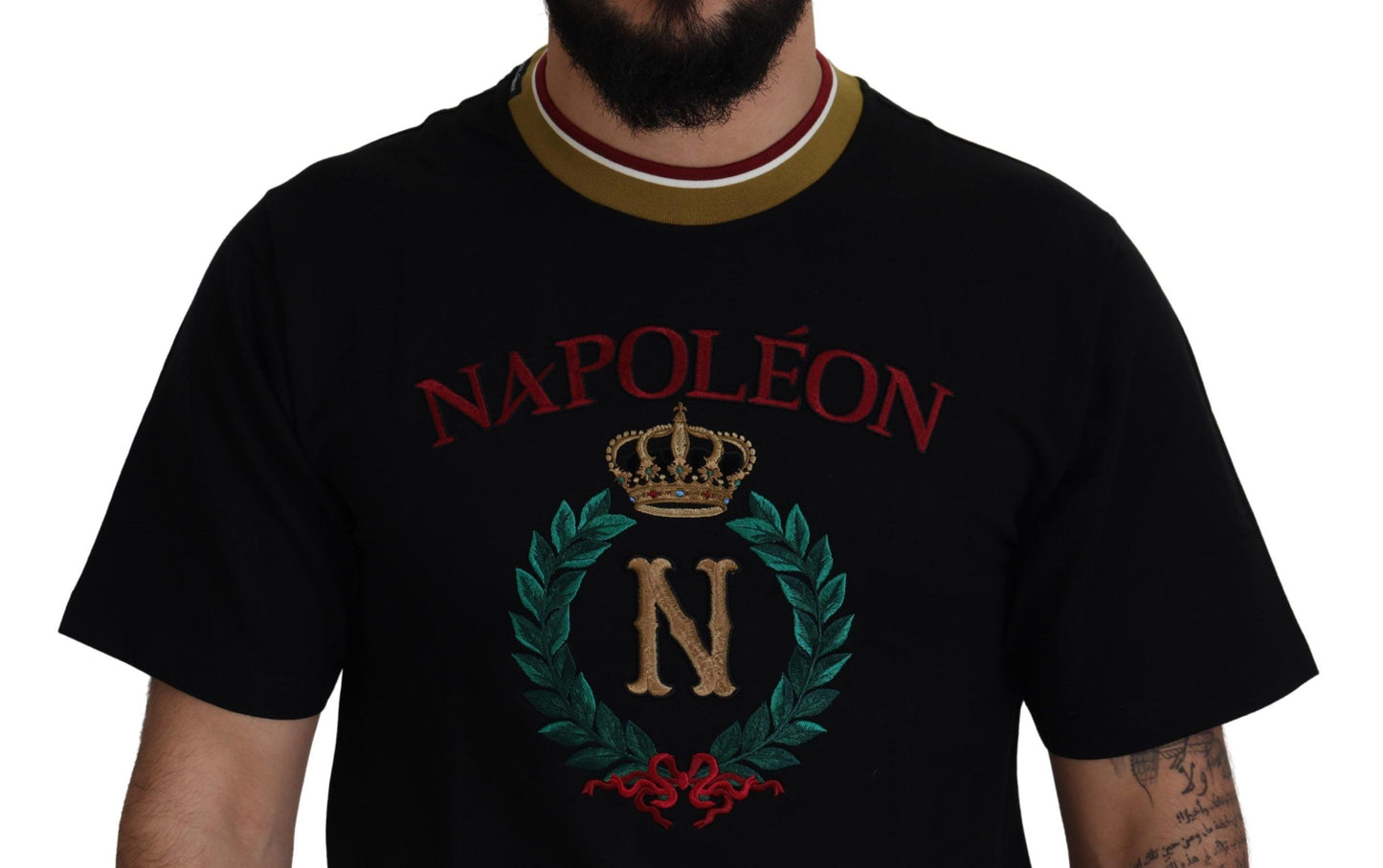 T-shirt ras du cou en coton noir emblématique Dolce & Gabbana