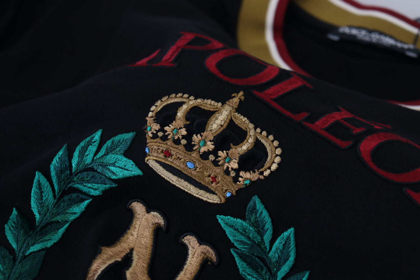 T-shirt ras du cou en coton noir emblématique Dolce & Gabbana
