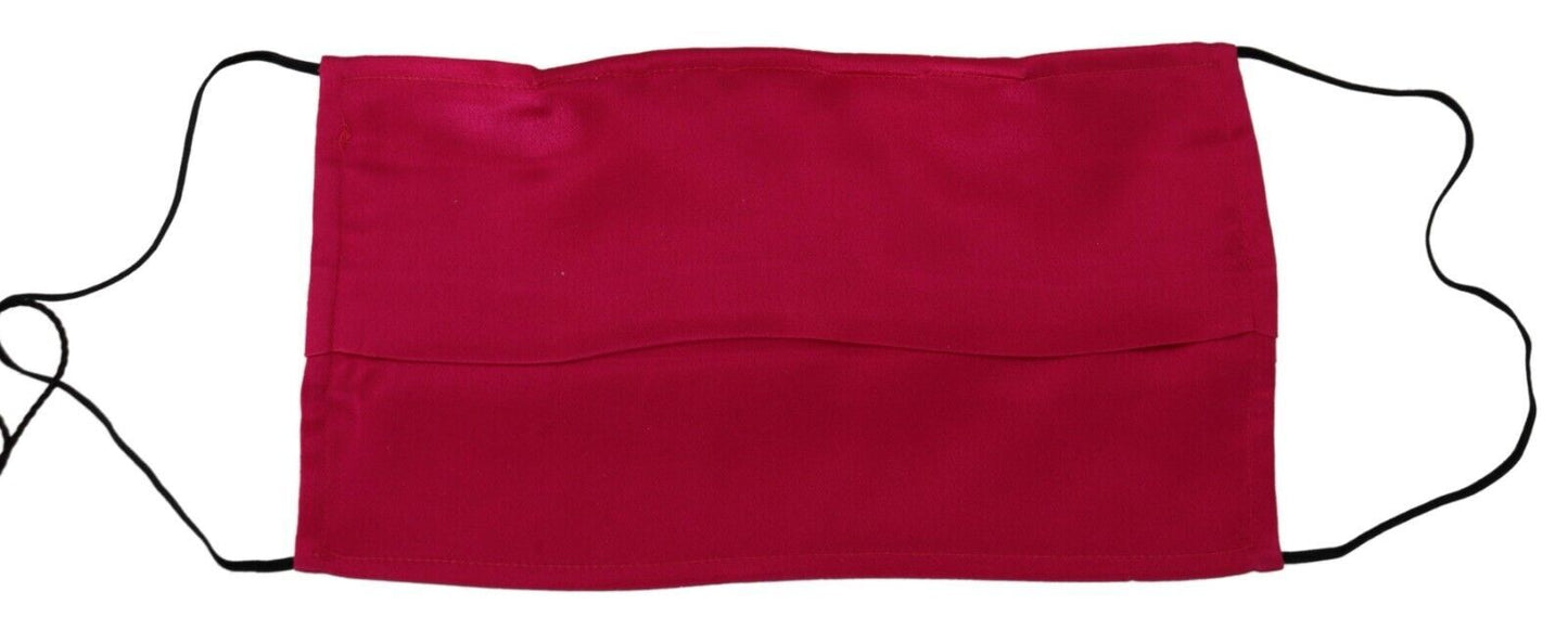 Masque facial plissé en coton rouge élégant Dolce & Gabbana