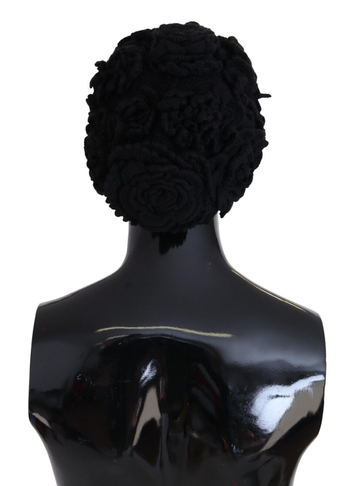 Bonnet élégant en laine vierge noire Dolce & Gabbana