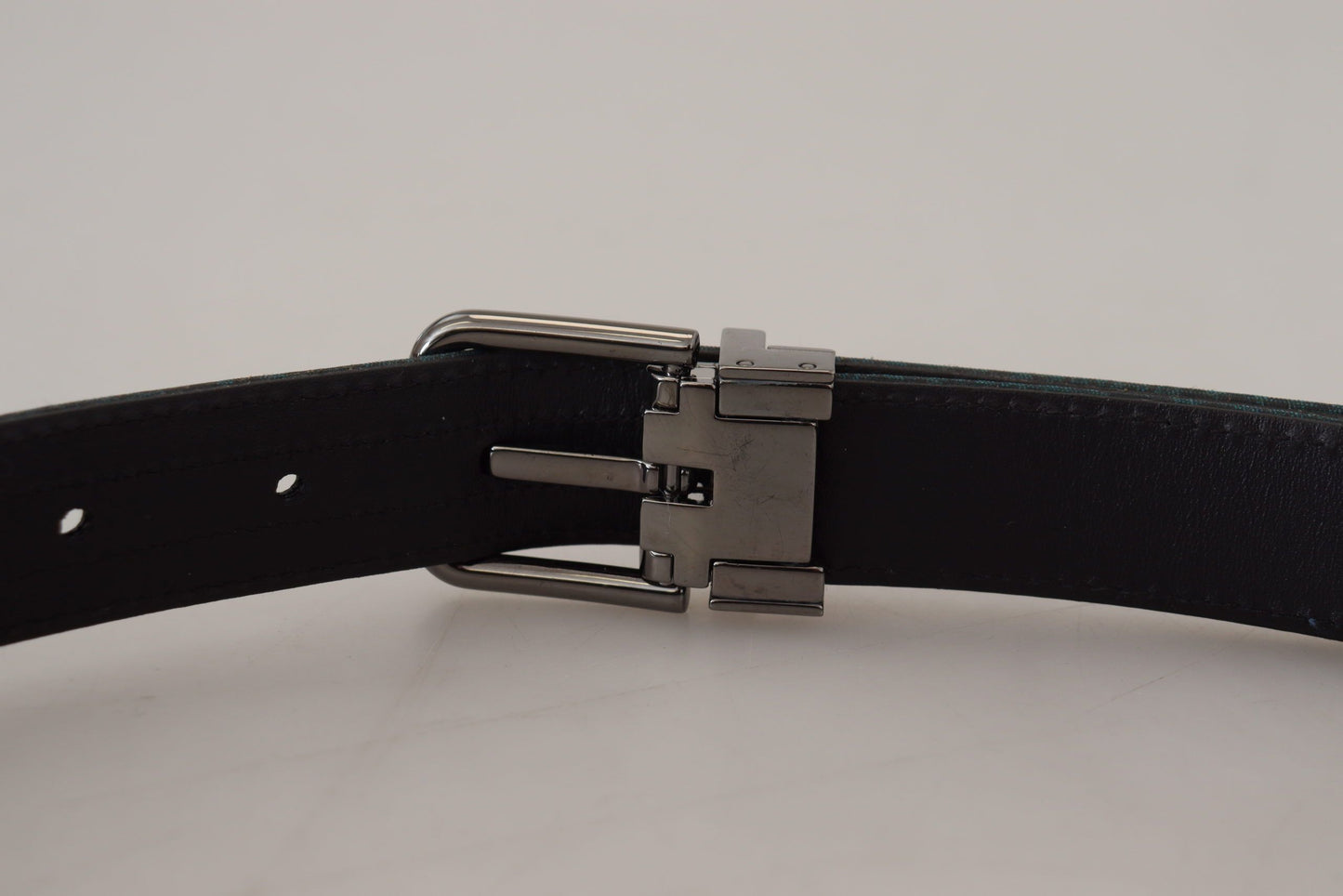 Ceinture élégante en jacquard bleu Dolce & Gabbana