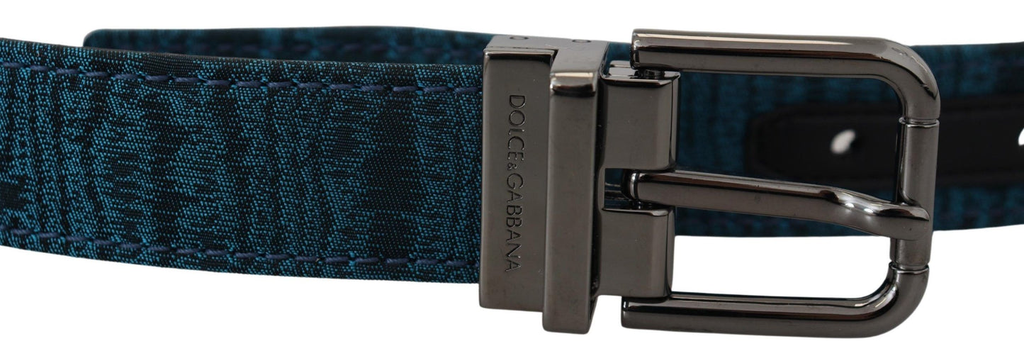 Ceinture élégante en jacquard bleu Dolce & Gabbana