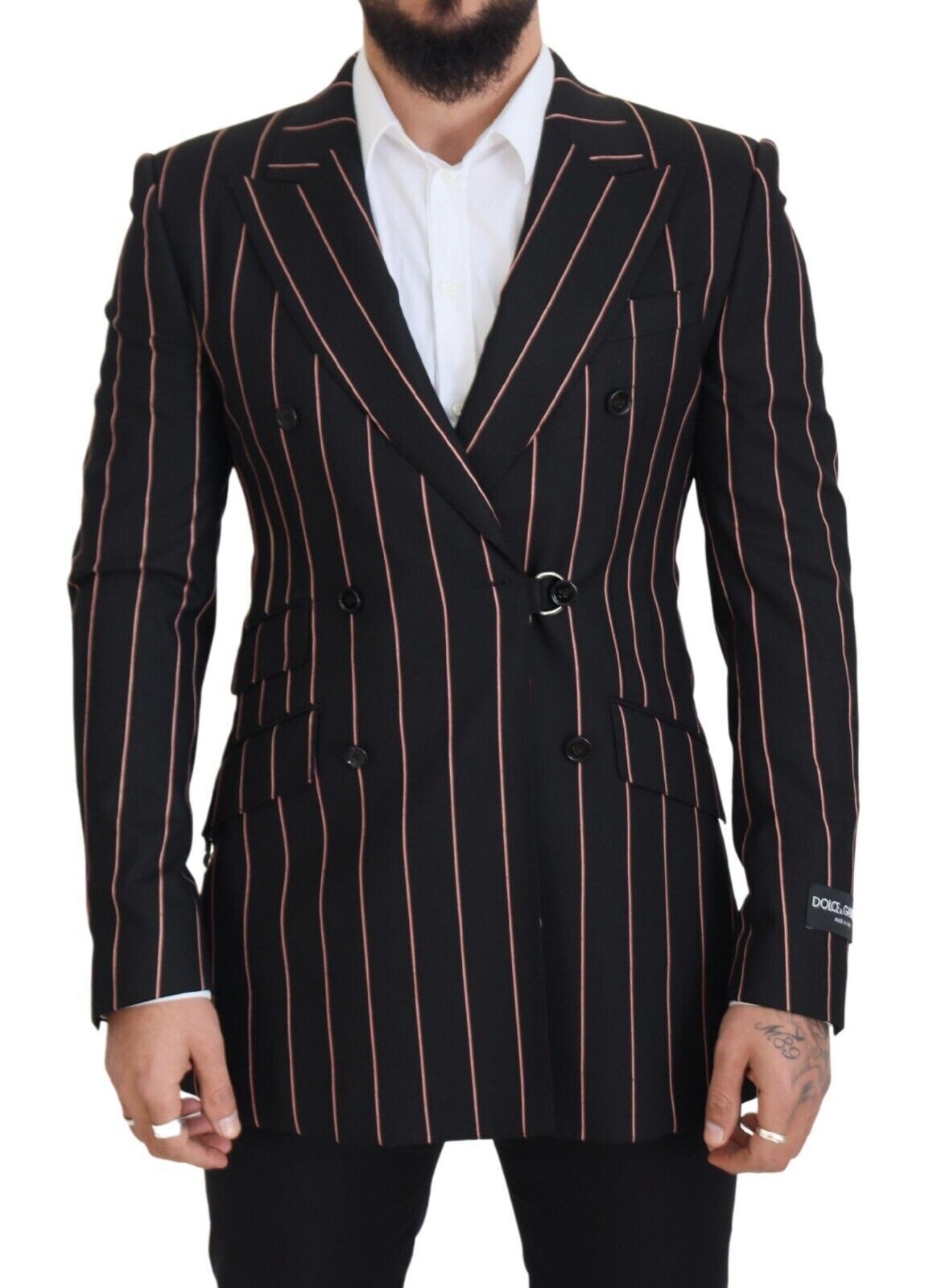 Blazer croisé noir élégant coupe slim Dolce & Gabbana