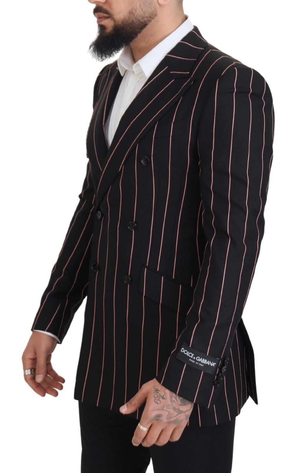 Blazer croisé noir élégant coupe slim Dolce & Gabbana
