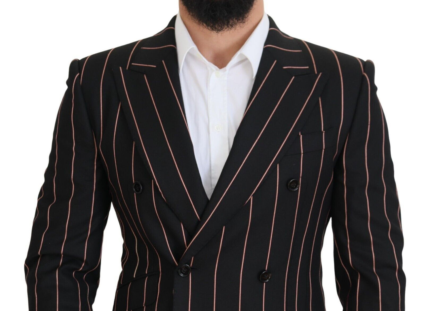 Blazer croisé noir élégant coupe slim Dolce & Gabbana