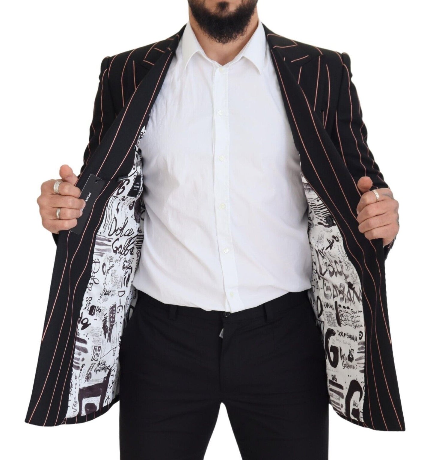 Blazer croisé noir élégant coupe slim Dolce & Gabbana