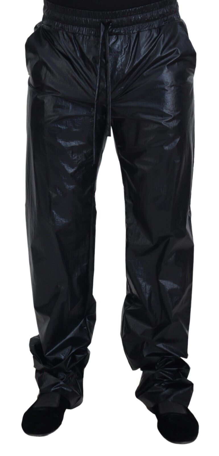 Pantalon de créateur noir élégant Dolce & Gabbana