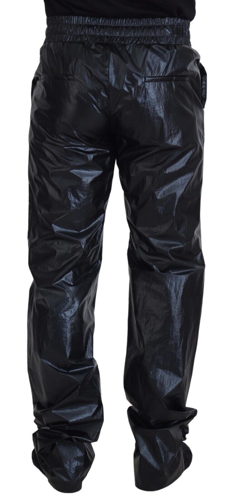 Pantalon de créateur noir élégant Dolce & Gabbana