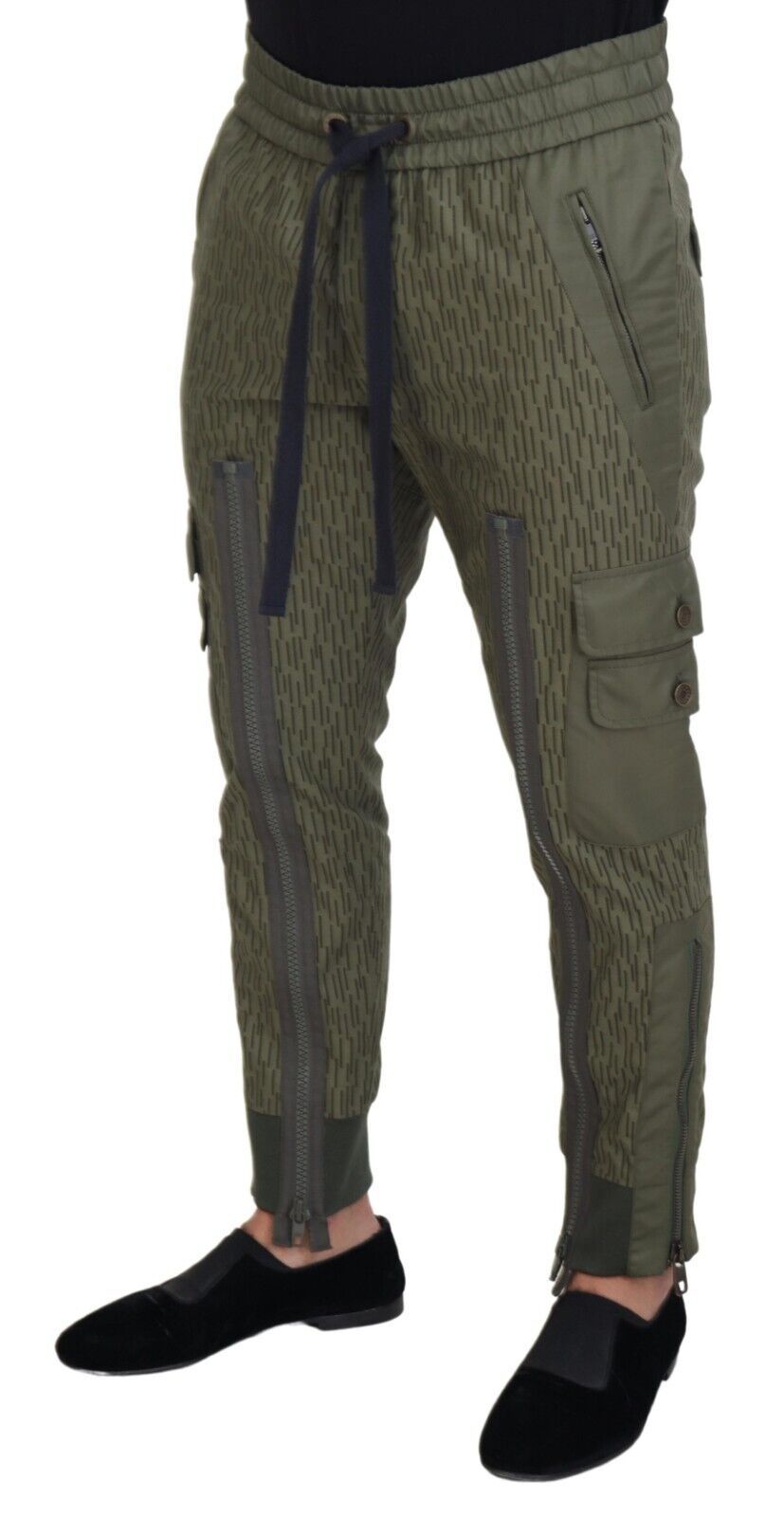 Pantalon élégant en coton mélangé vert Dolce & Gabbana