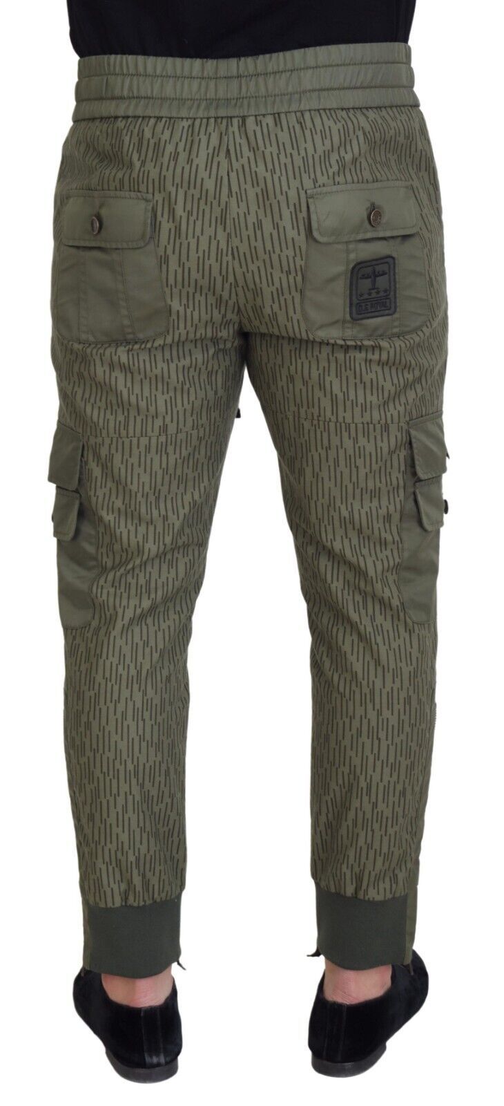 Pantalon élégant en coton mélangé vert Dolce & Gabbana