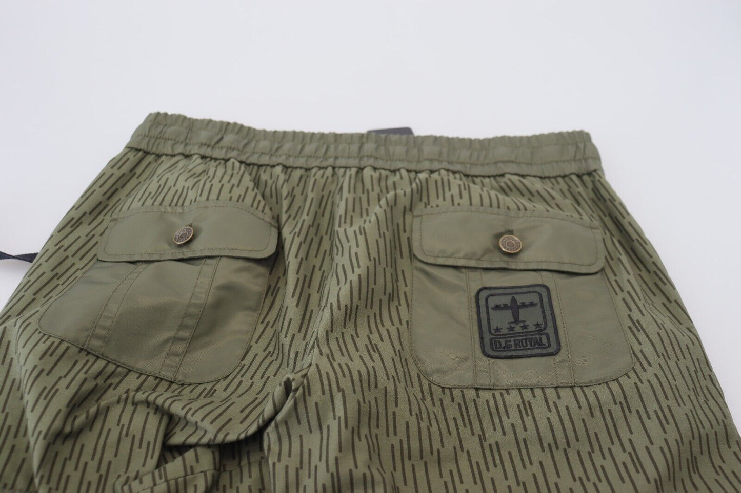 Pantalon élégant en coton mélangé vert Dolce & Gabbana