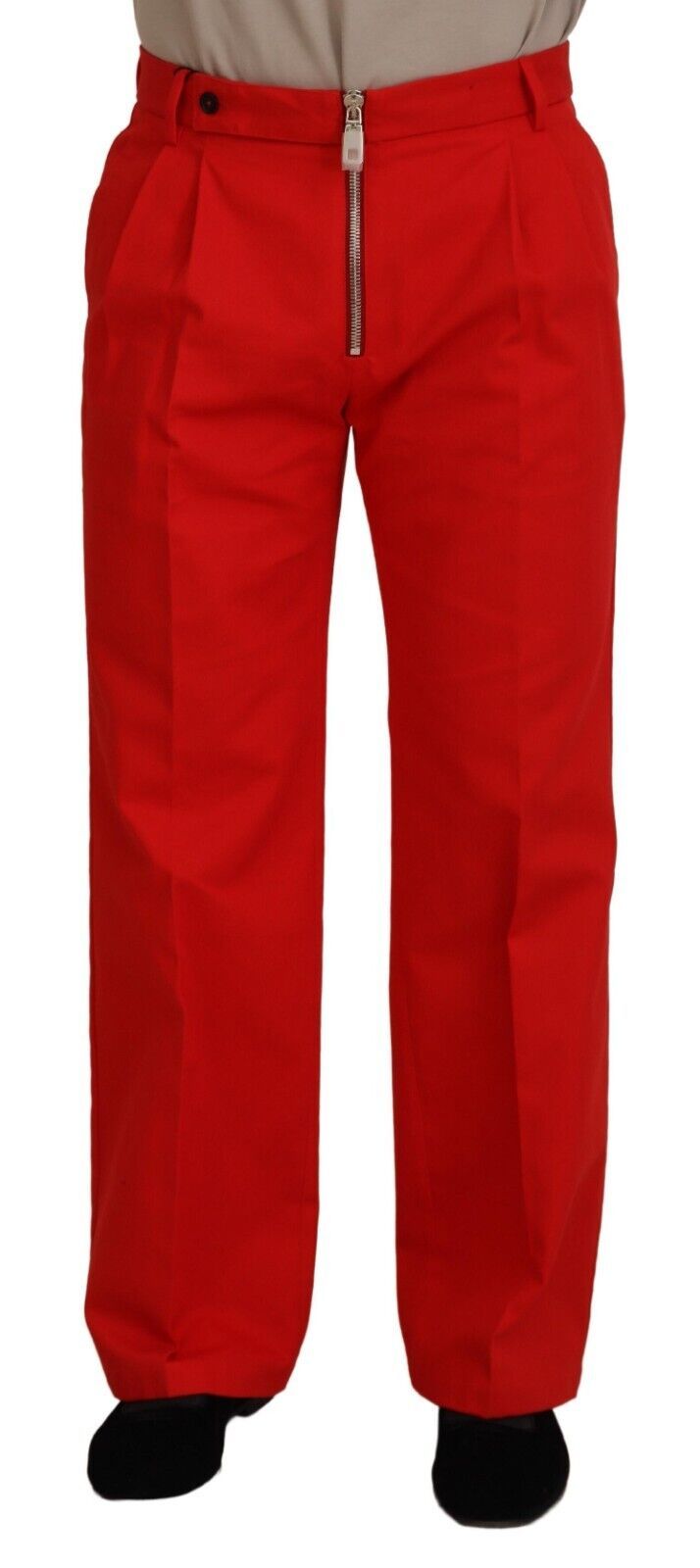 Dolce & Gabbana Superbe pantalon en coton rouge Mainline