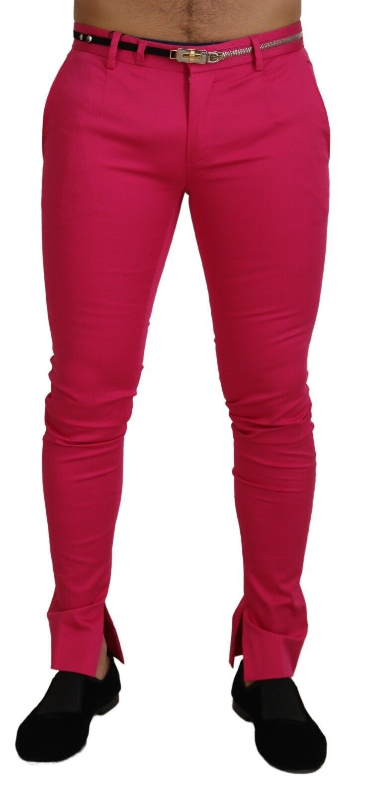 Pantalon chic en coton mélangé rose Dolce & Gabbana