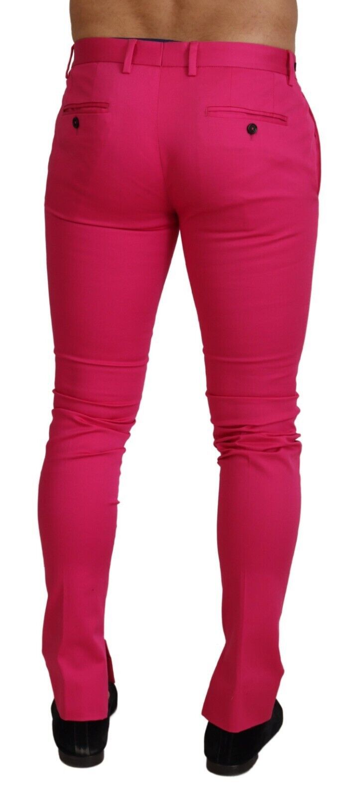 Pantalon chic en coton mélangé rose Dolce & Gabbana