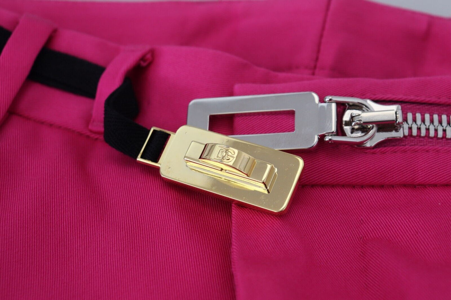 Pantalon chic en coton mélangé rose Dolce & Gabbana