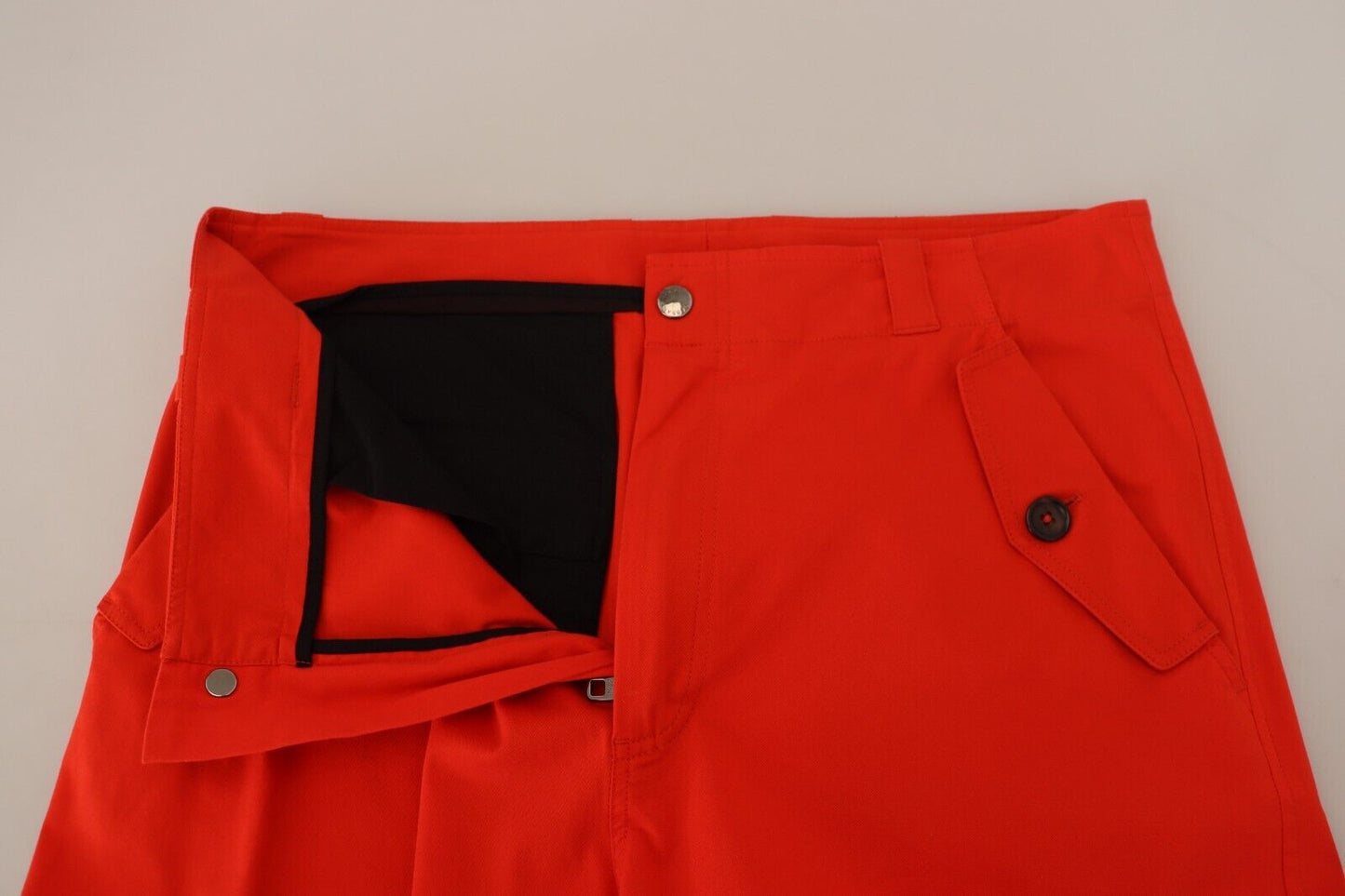 Pantalon élégant en coton mélangé rouge Dolce & Gabbana