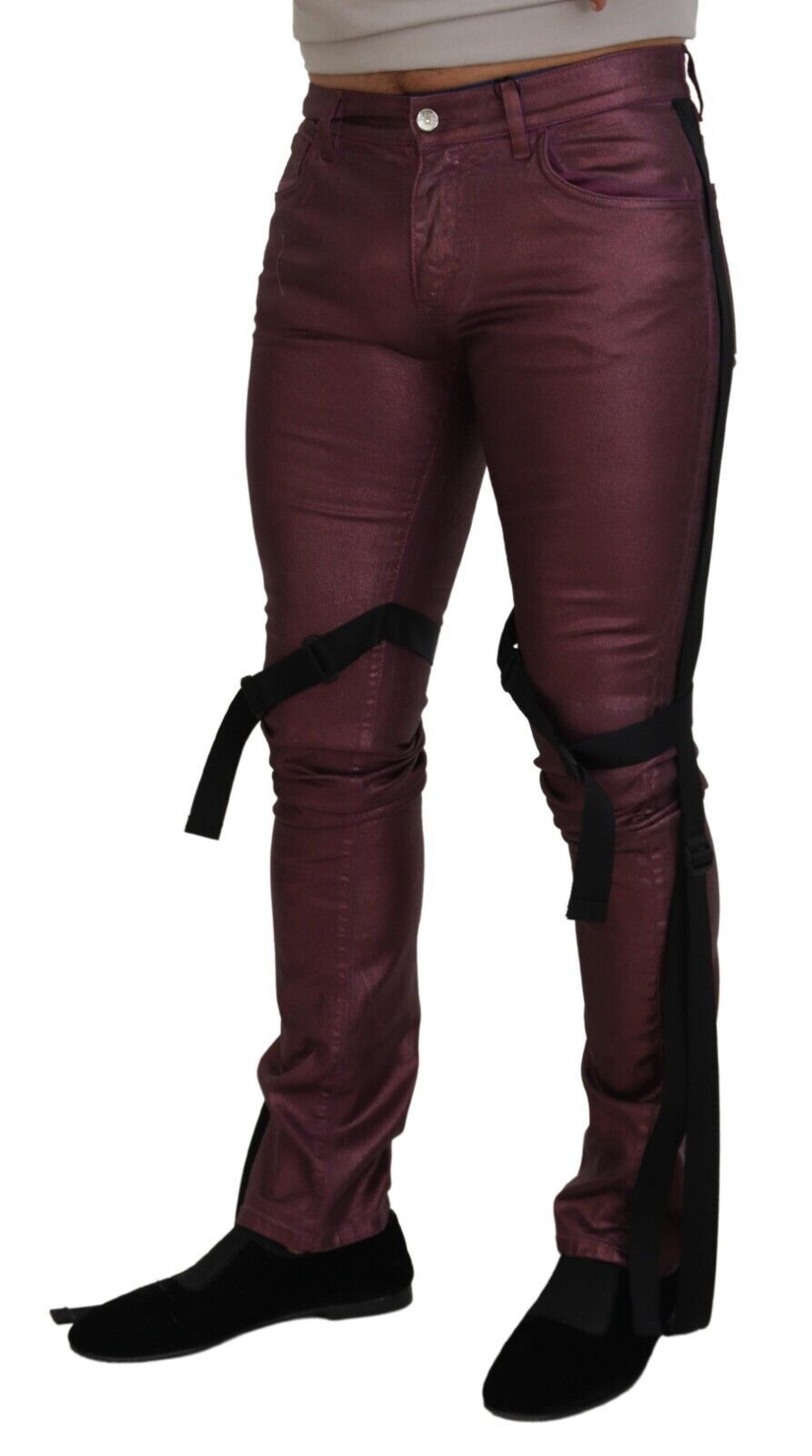 Pantalon élégant en coton magenta Dolce & Gabbana