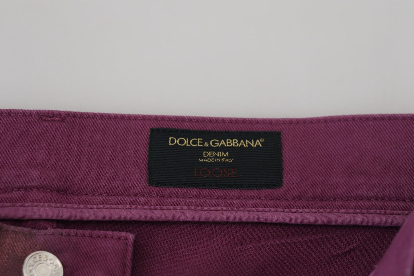 Pantalon élégant en coton magenta Dolce & Gabbana