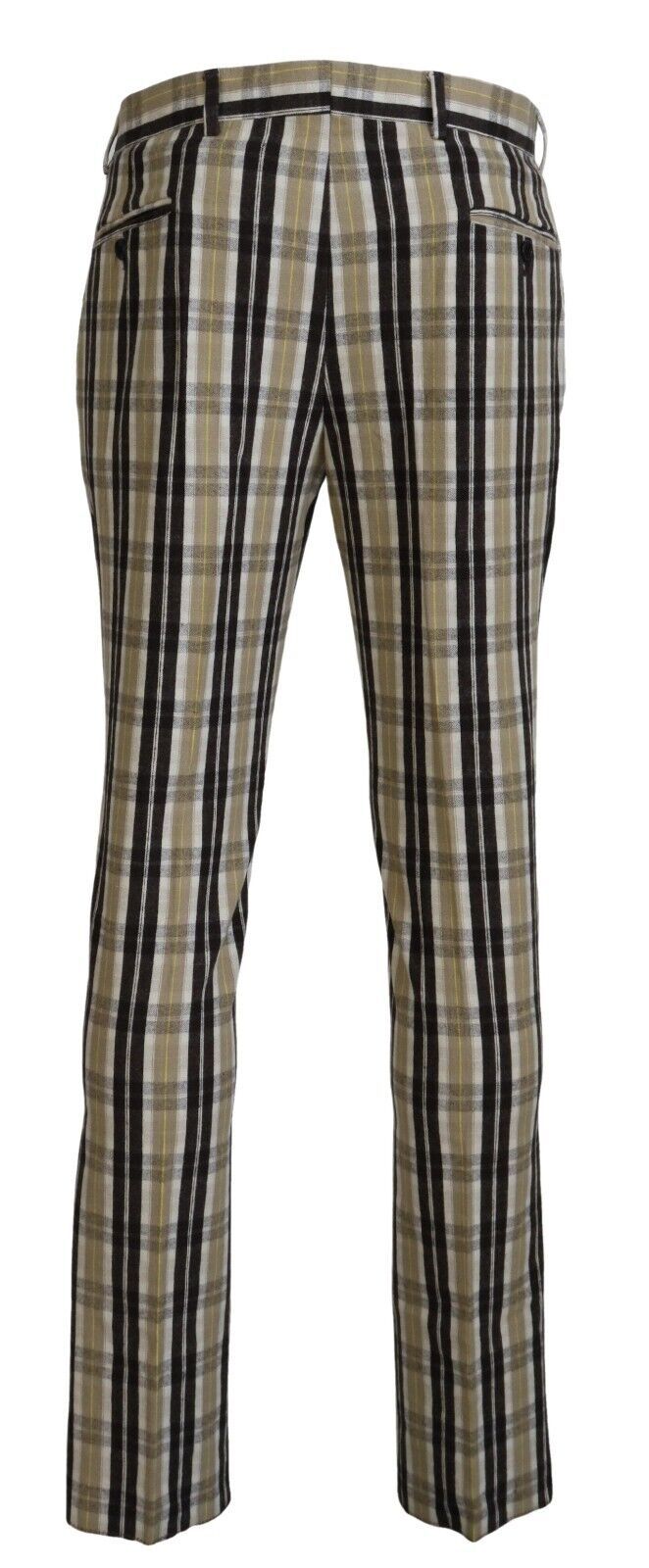 Pantalon chic en coton à carreaux multicolores BENCIVENGA