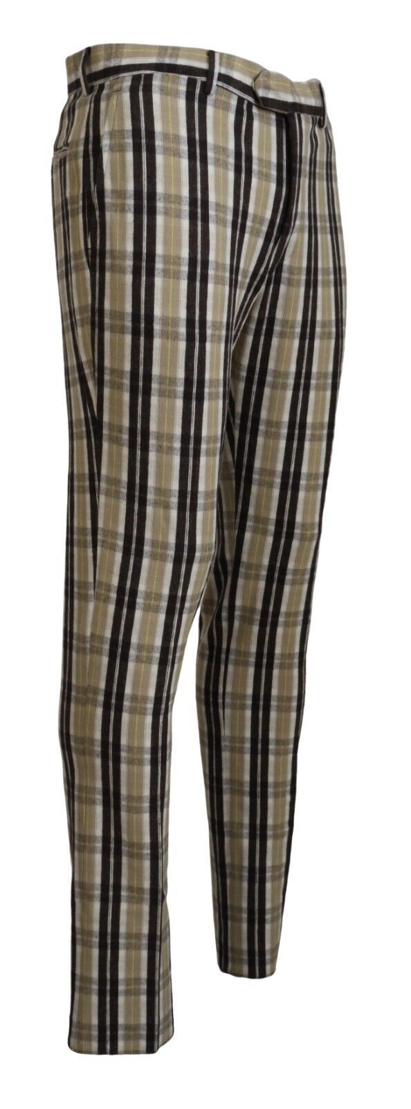 Pantalon chic en coton à carreaux multicolores BENCIVENGA